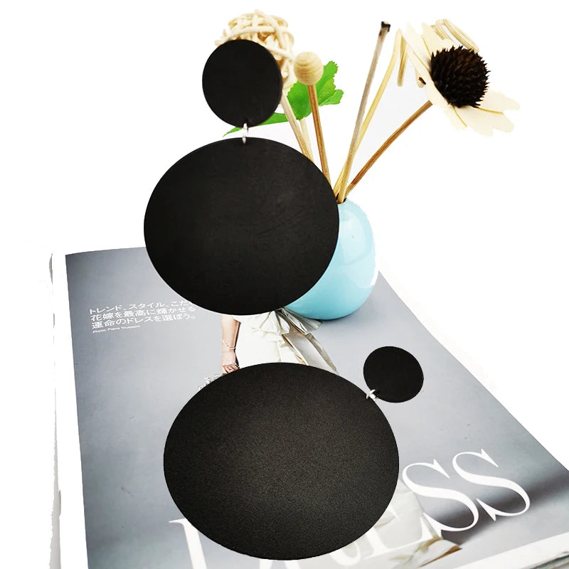 UKEBAY New Big Earrings For Women Round Drop Earrings Black Handmade Jewelry Gothic Ethnic earring Europe Style Jewelry Gifts